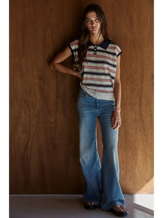 Kacey Stripe Knit Top