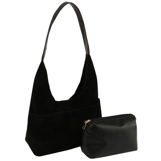 Suede 2-in-1 Hobo Shoulder Bag