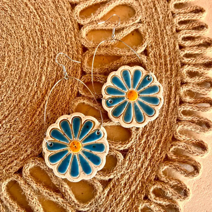 Lazy Daisy Ceramic Drop Earrings