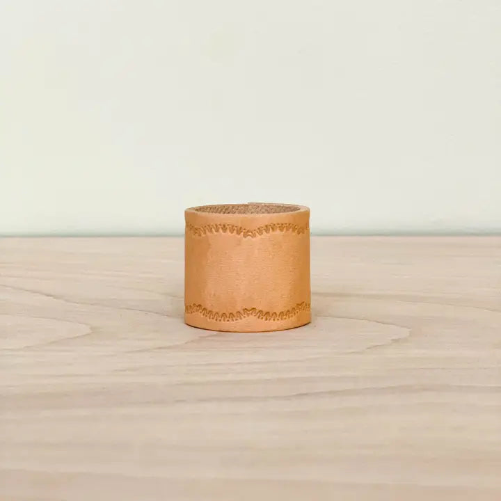 Arched Leather Bandana Slide