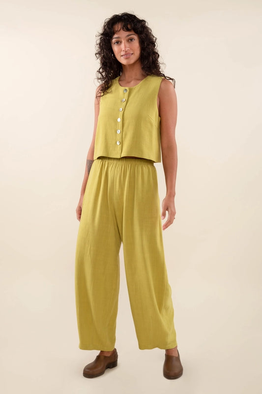 Denim Lantern Pant | Mid Rise Barrel