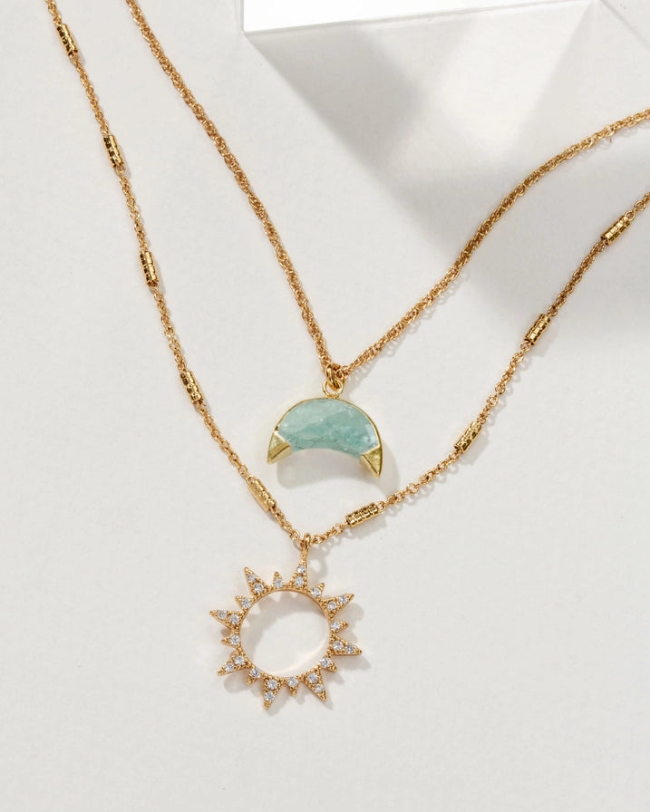 Live by the Sun, Love by the Moon Necklace Set