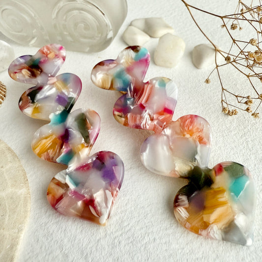 Love is a Battlefield Heart Barrettes