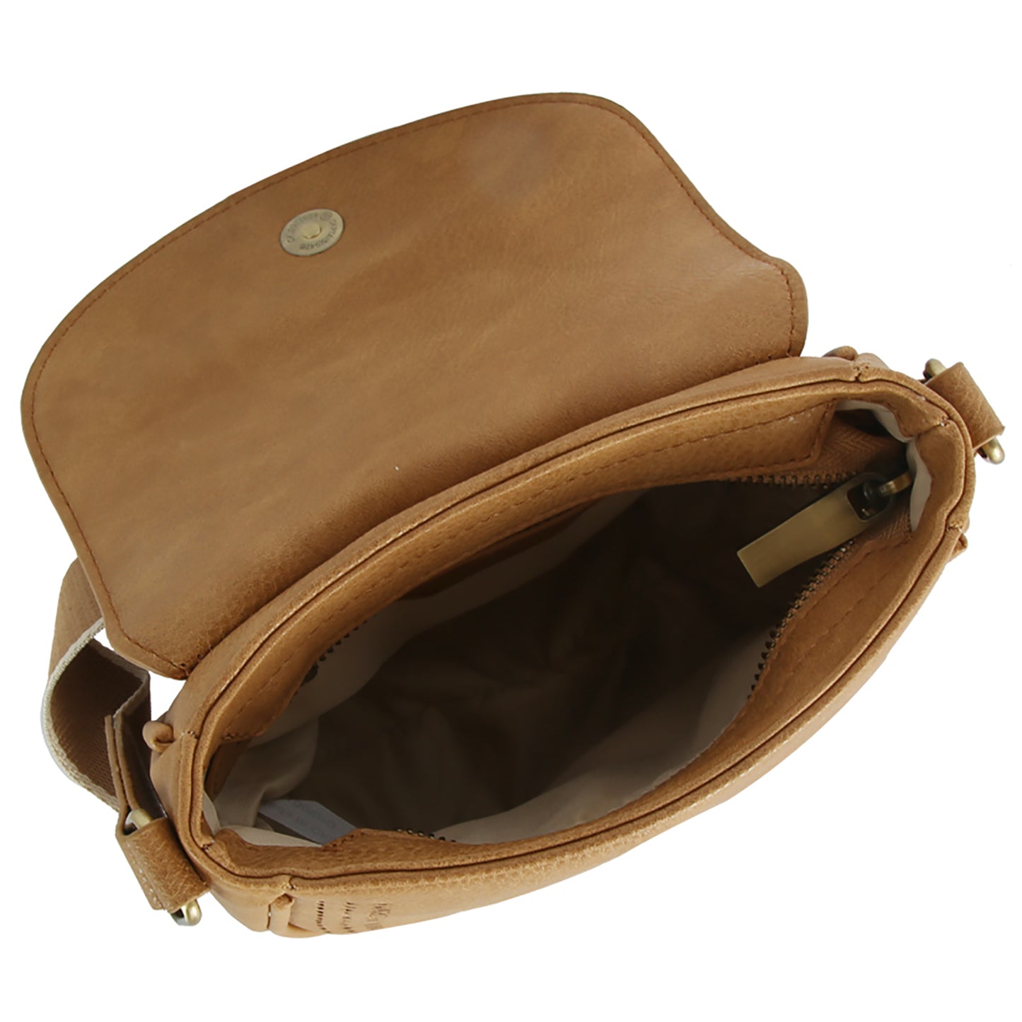 Laser Cut Printed Buckle Flap Crossbody Bag