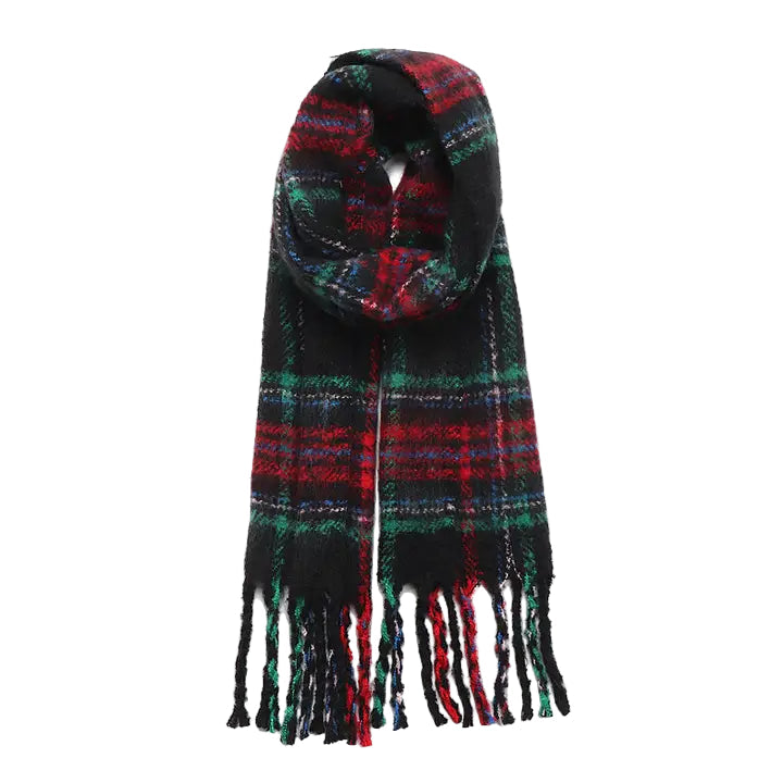 Chunky Plaid Fleece Scarf