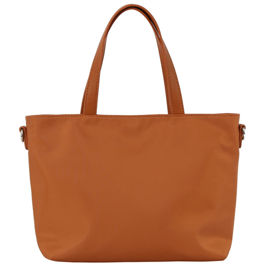 Nylon Triangle Plaque Shopper Tote Bag