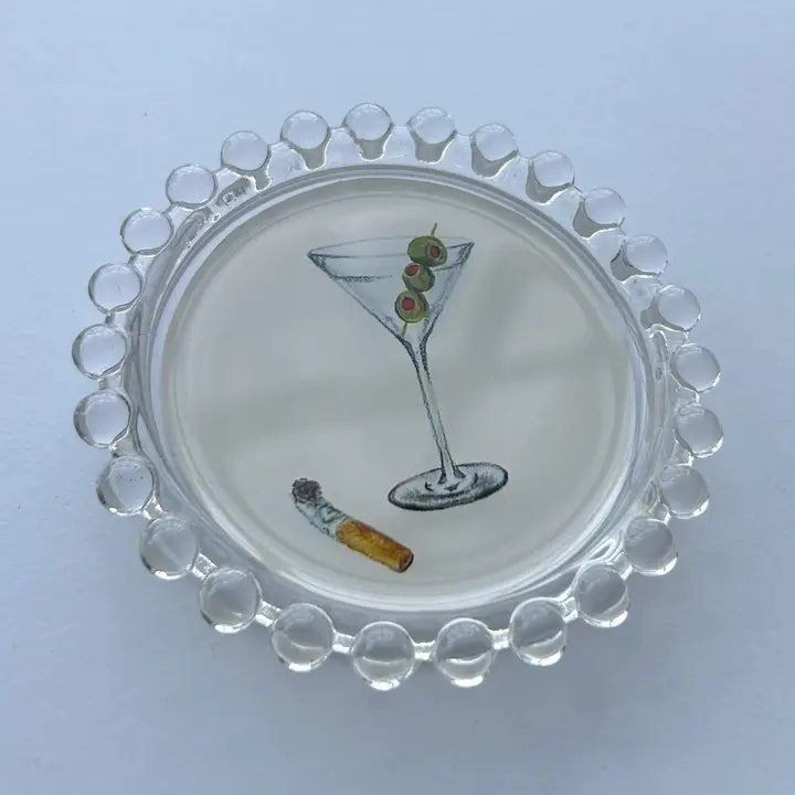 Martini & Cigarette Trinket Dish