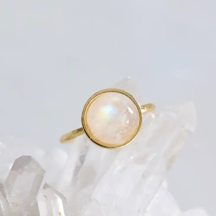 Moonstone Solitaire Ring