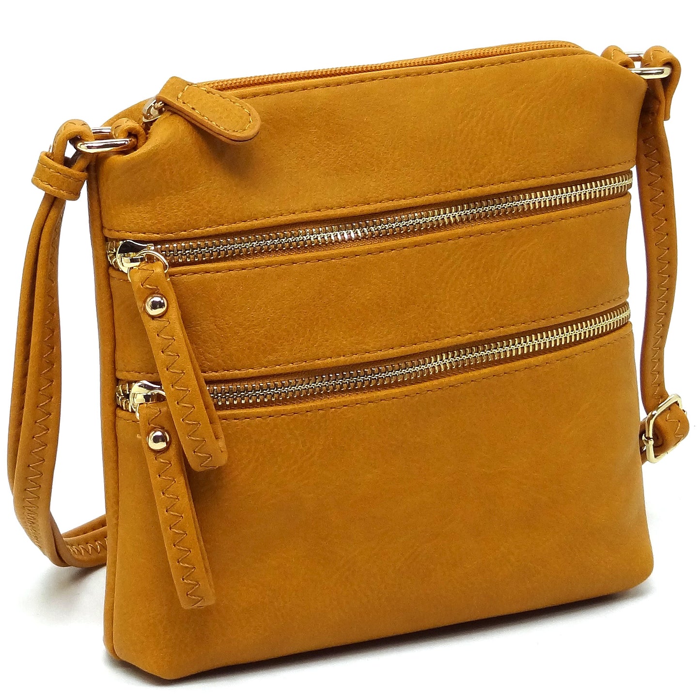Multi Zip Pocket Crossbody Bag