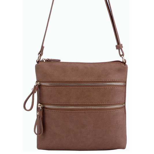 Multi Zip Pocket Crossbody Bag