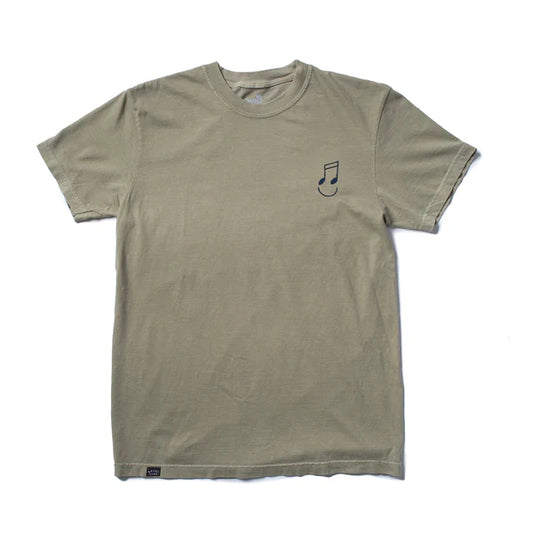 Music Man Embroidered T - Khaki