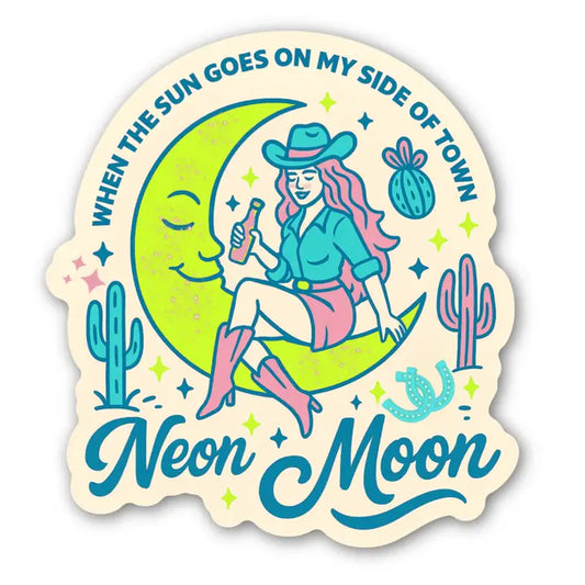 Neon Moon Cowgirl Sticker
