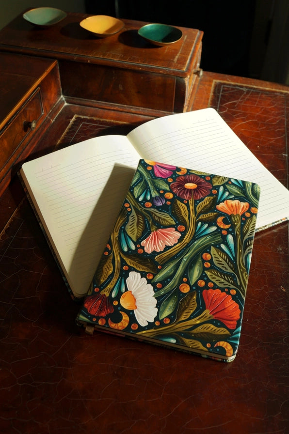 Nightsky Floral Embossed Journal Notebook