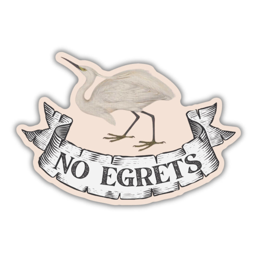 No Egrets Vintage Tattoo Sticker