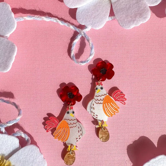 Nugget the Chicken Earrings