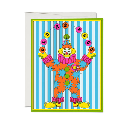 Old Clown Greeting Card