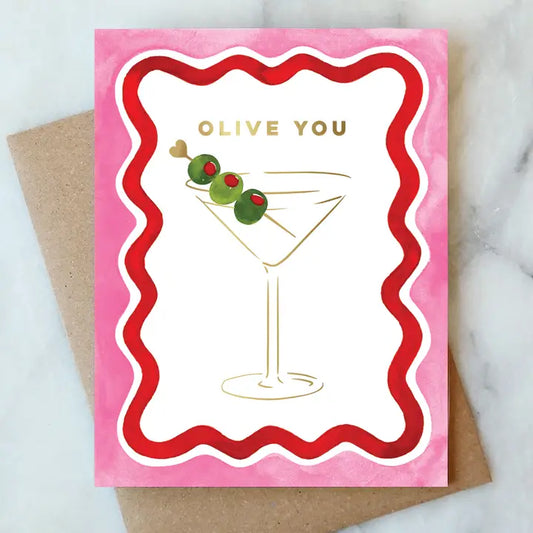 Olive You Martini Card