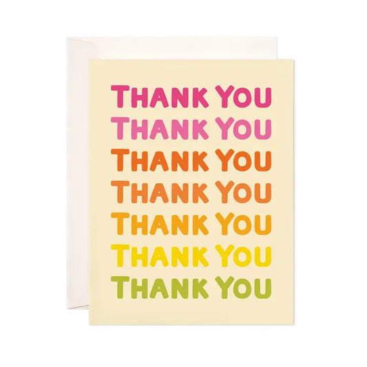 Ombre Thank You Greeting Card - Thank You Card