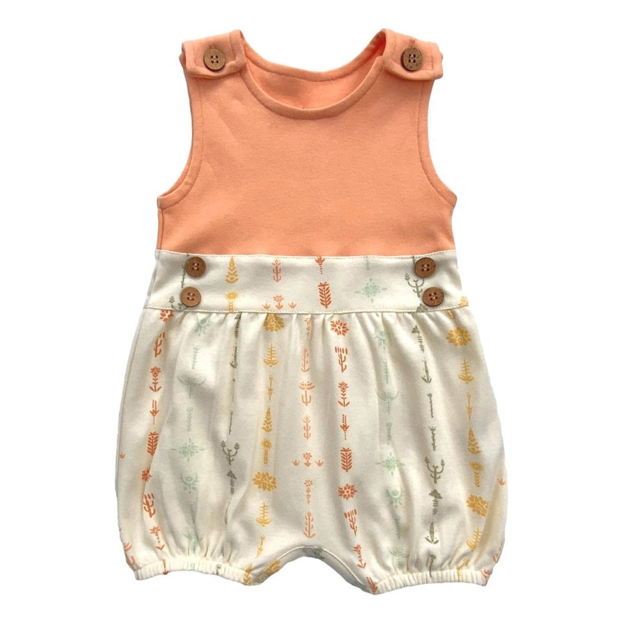 Boho Floral Organic Cotton Bubble Romper