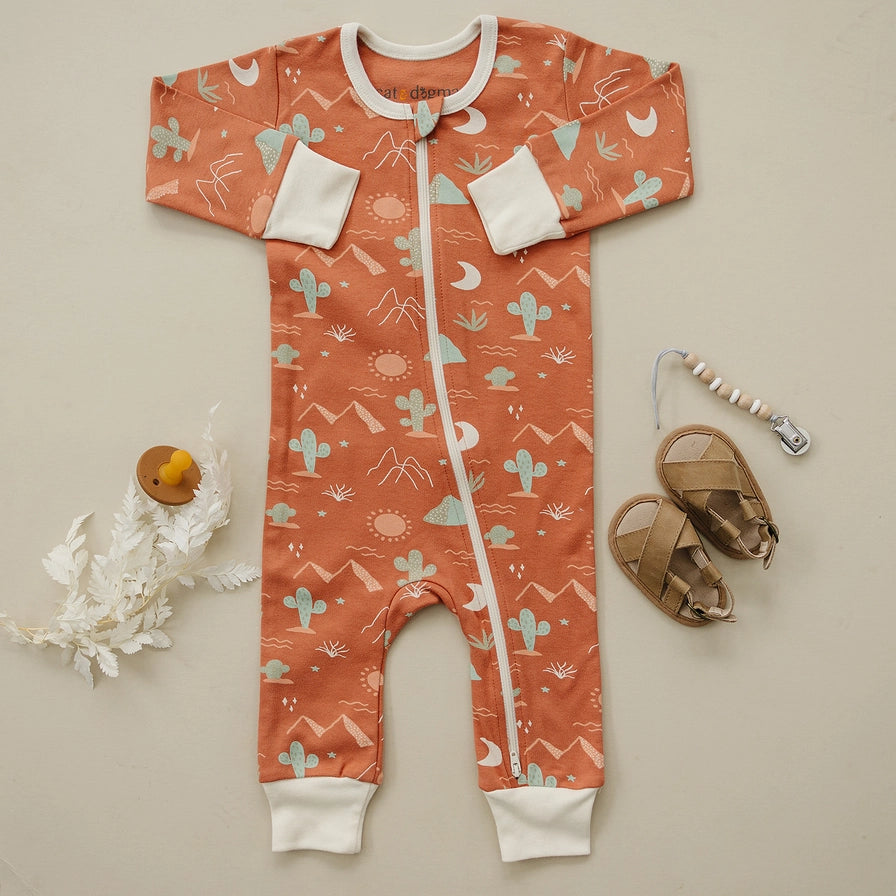 Desert Organic Cotton Zippy Bodysuit