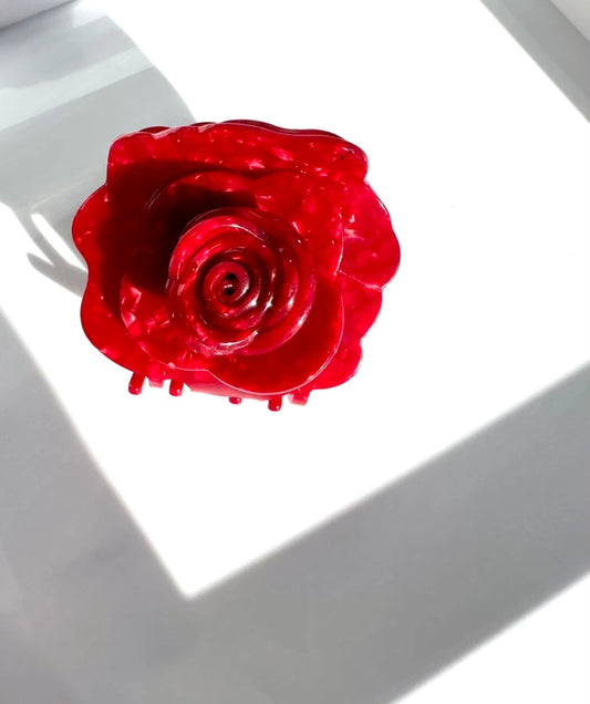 Origami Rose Claw Clip