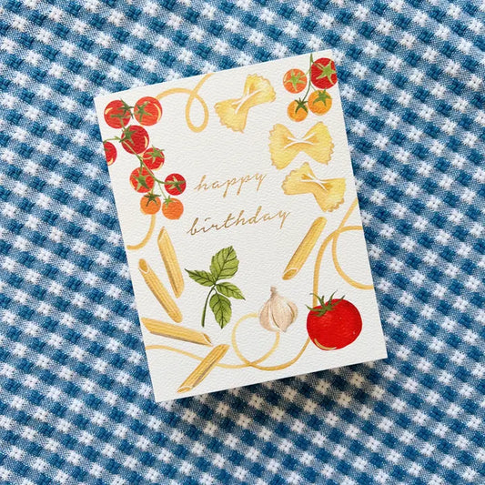 Pasta Party Birthday Greeting Card