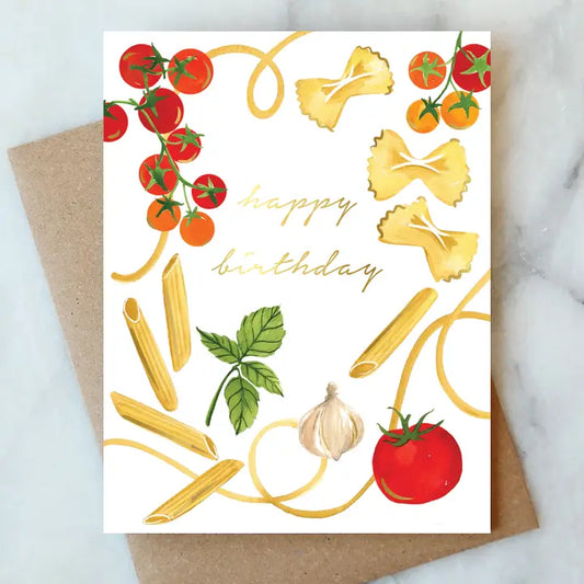 Pasta Party Birthday Greeting Card