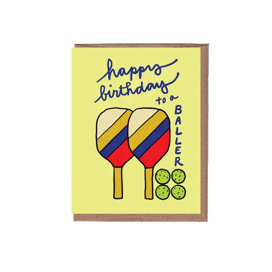 Pickleball Birthday Card