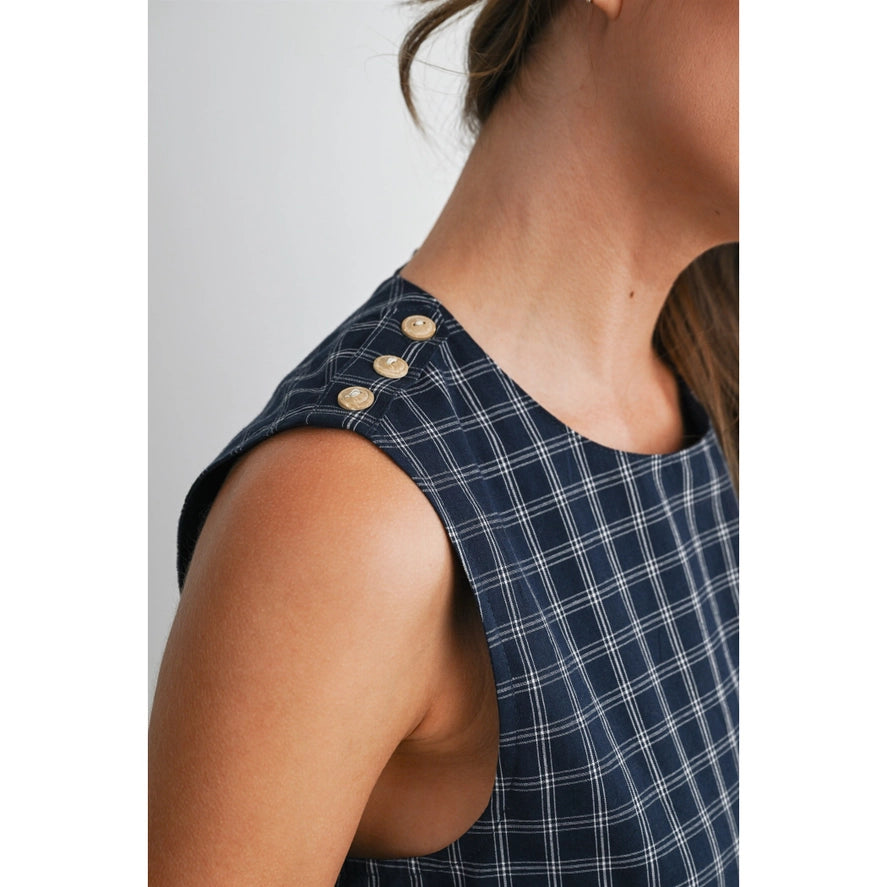 Plaid Peplum Mini Dress