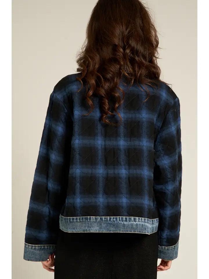 Plaid Denim Jacket