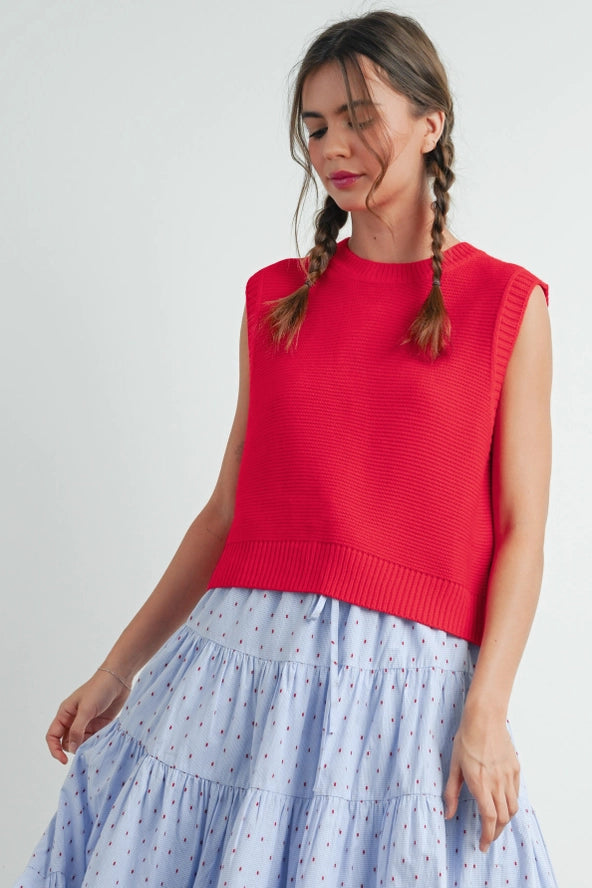 Classic Knitted Top with Bow Back