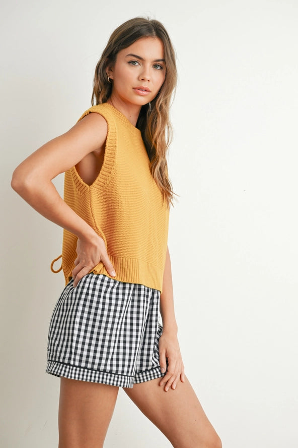 Classic Knitted Top with Bow Back