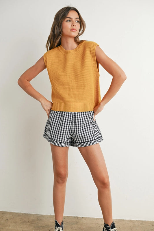 Classic Knitted Top with Bow Back