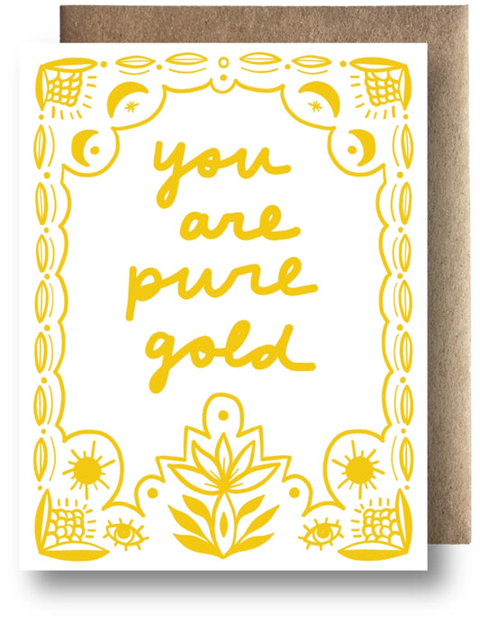 Pure Gold Greeting Card