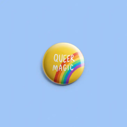 Rainbow Queer Magic Button Pin