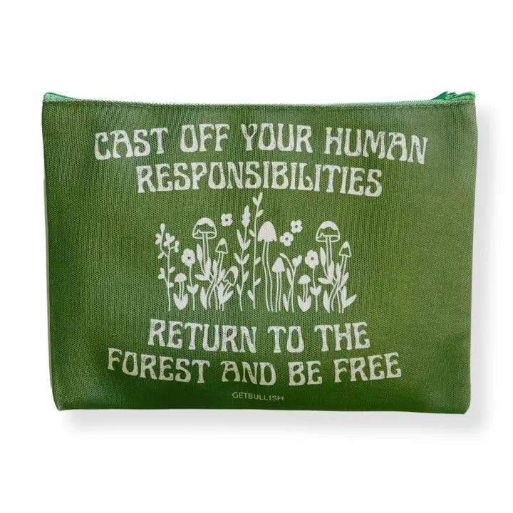 Return To the Forest Canvas Zipper Pouch