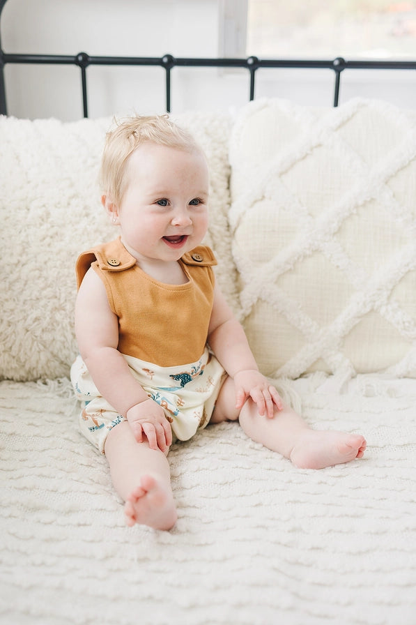 Rocking Horse Organic Cotton Bubble Romper