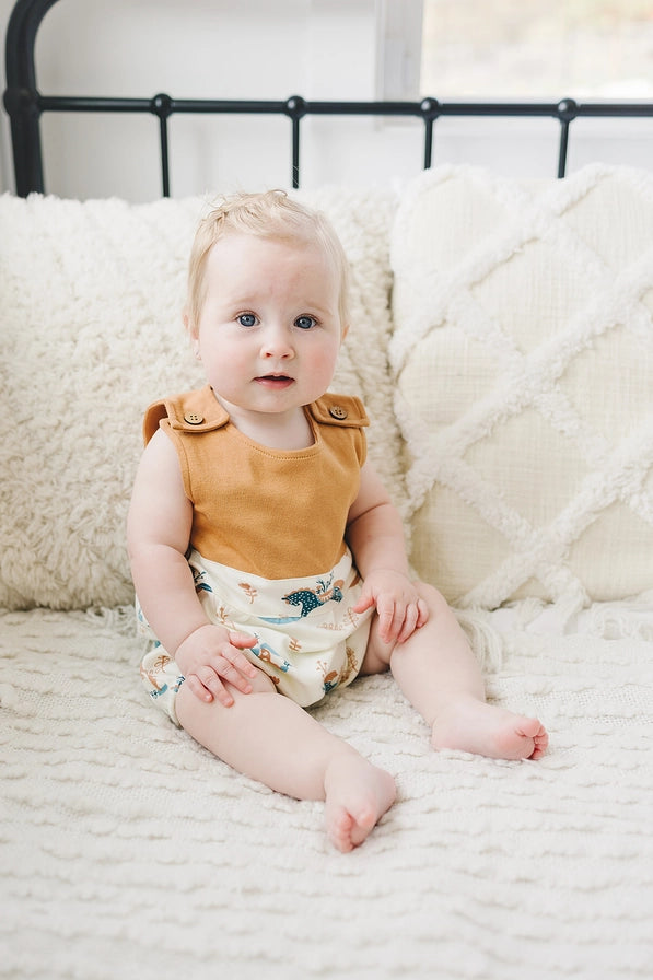 Rocking Horse Organic Cotton Bubble Romper