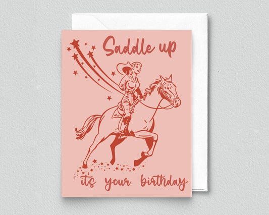 Saddle Up It's Your Birthday Card