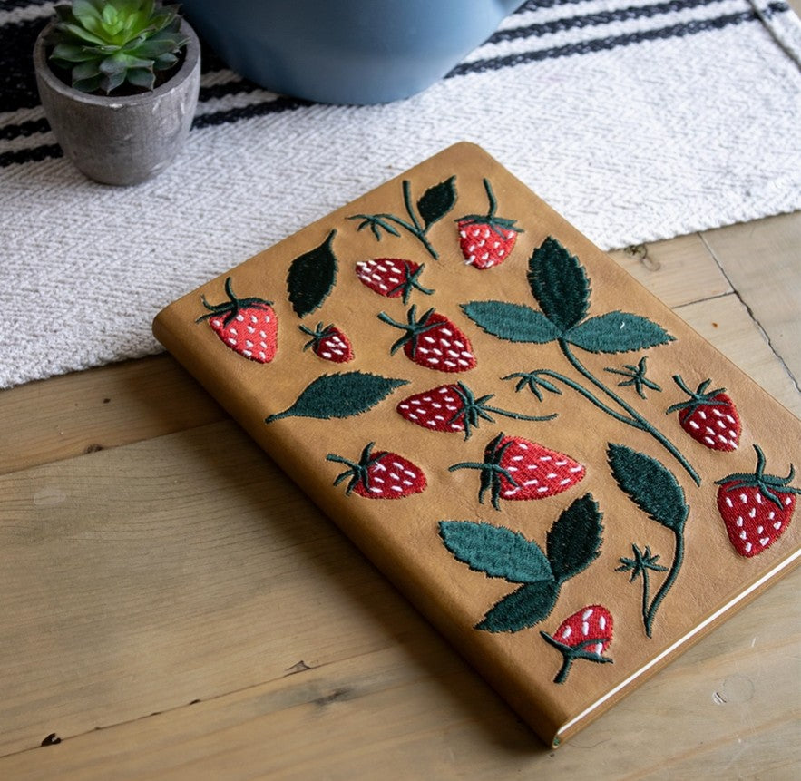 Elana's Berries Embroidered Journal