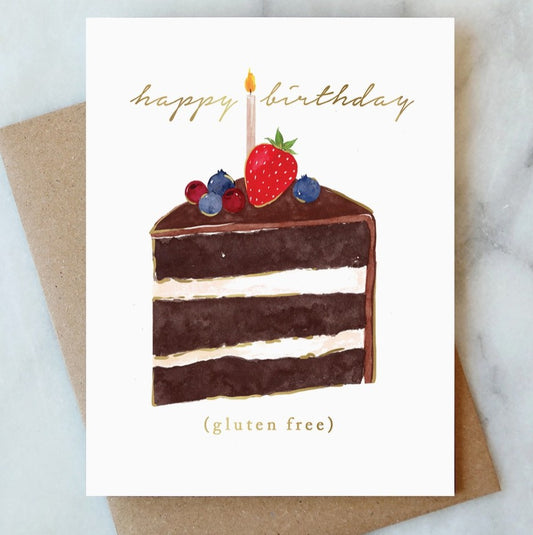 Gluten Free Cake Birthday Greeting Card
