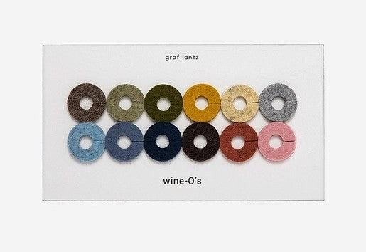 Ikebana Wine-O's Merino Wool Felt Round Wine Markers