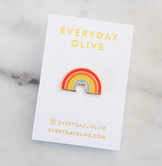 Cat Rainbow Pin