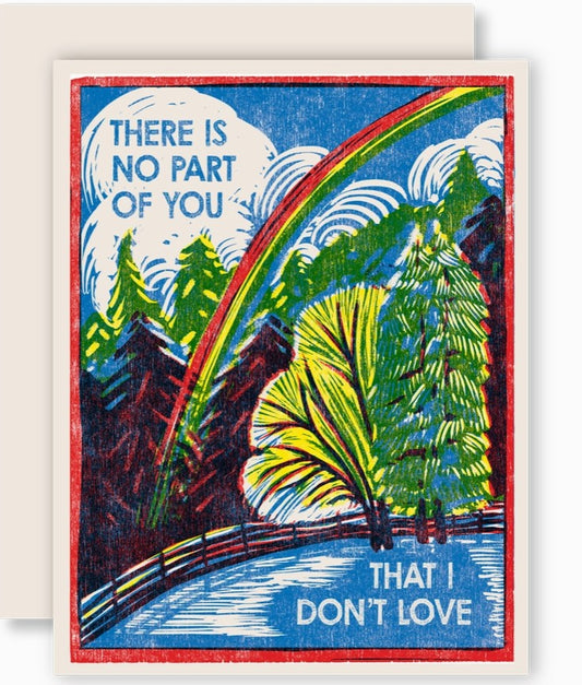 No Part of You I Don't Love Letterpress Card