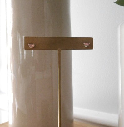 Silver Half Moon Studs