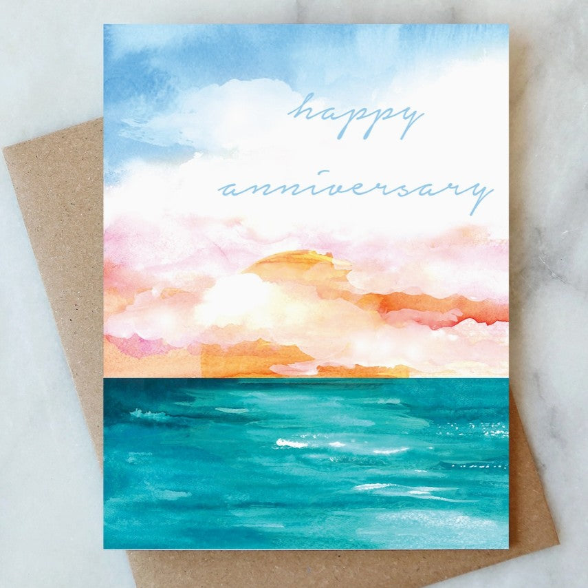 Ocean Happy Anniversary Greeting Card