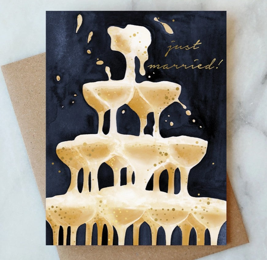 Wedding Bubbles Champagne Tower Card