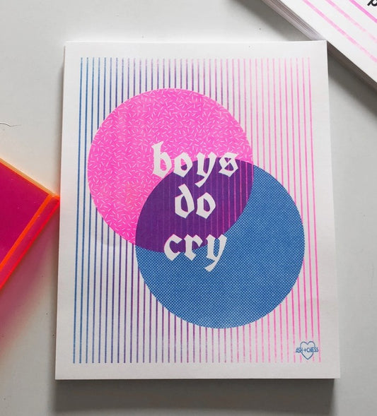 Boys Do Cry 8"x10" Risograph Print