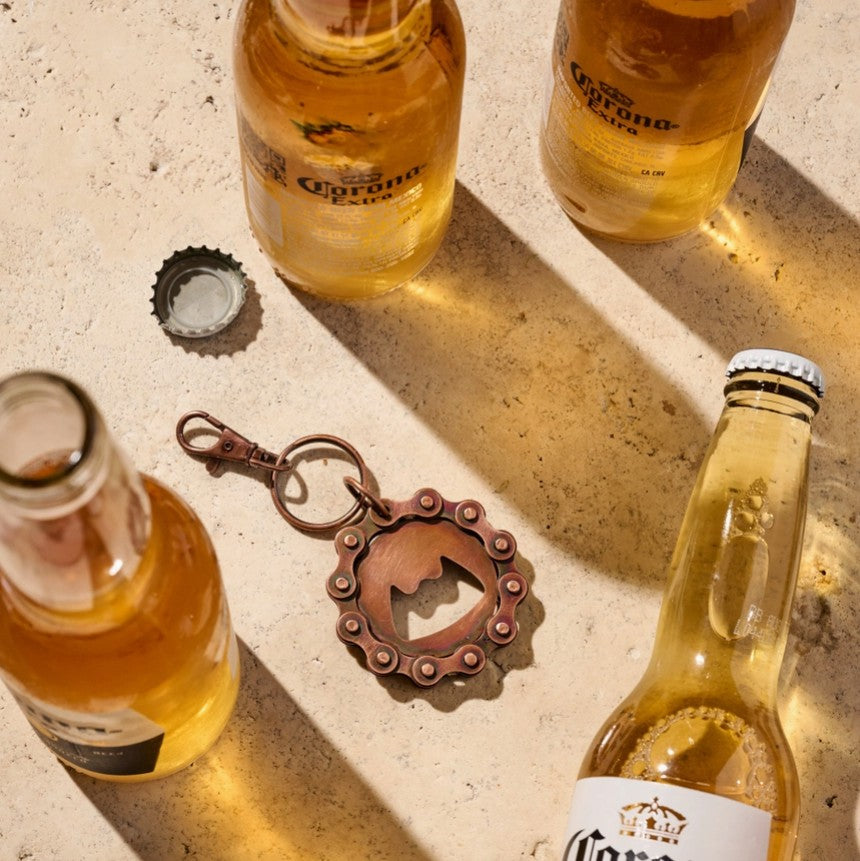 Bike Chain Bottle Opener Key Clasp
