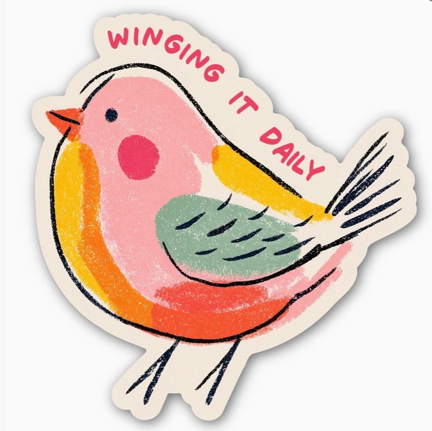 Winging It Daily Bird Sticker